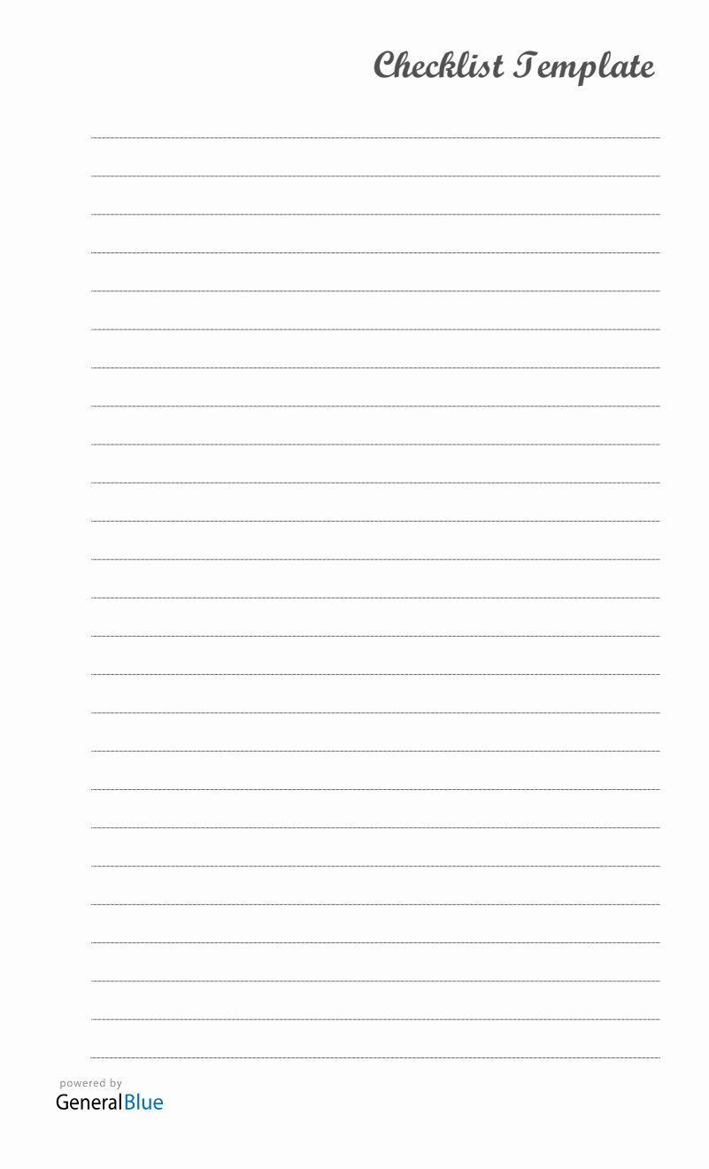 Checklist Template PDF (Legal)