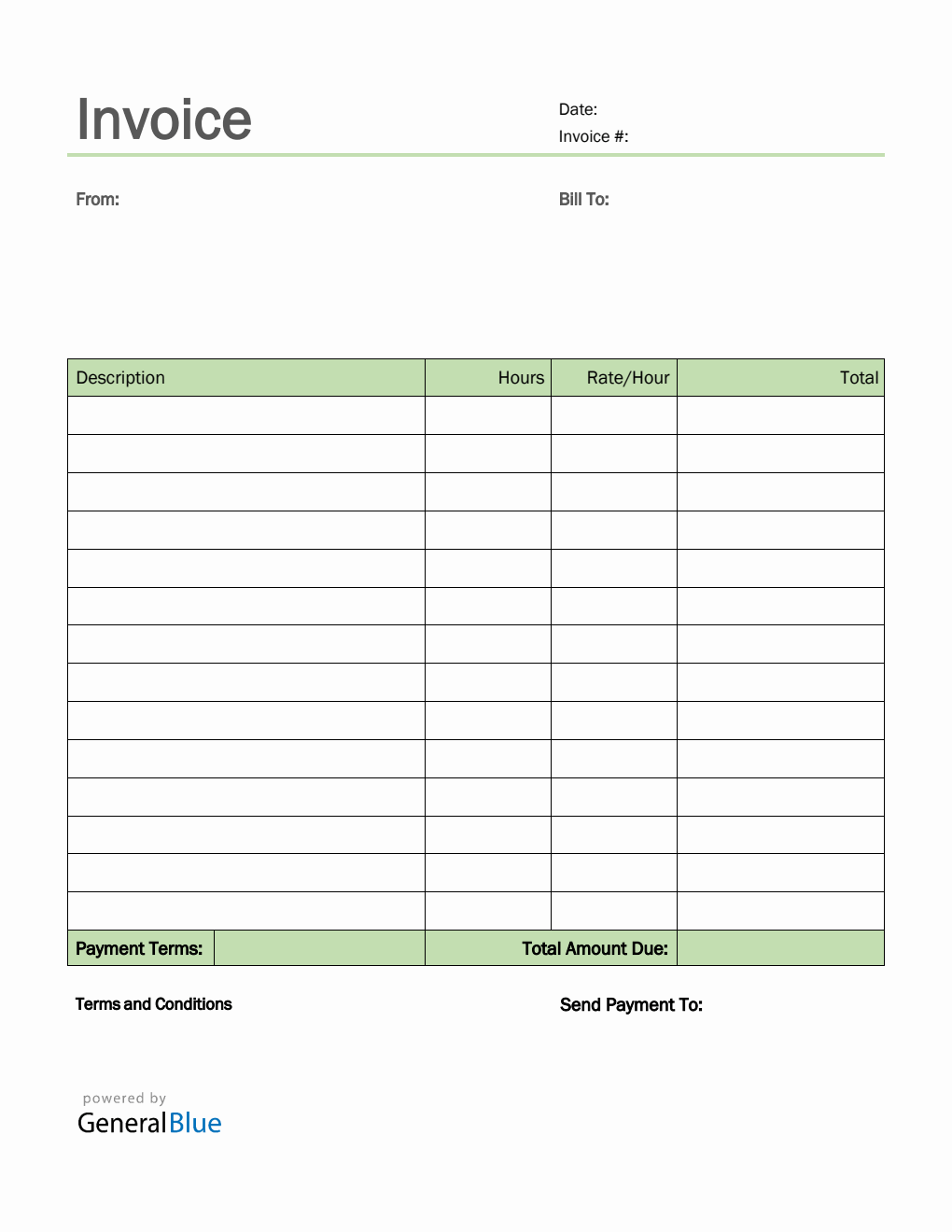 Invoice Template for U.S. Freelancers in PDF (Simple)