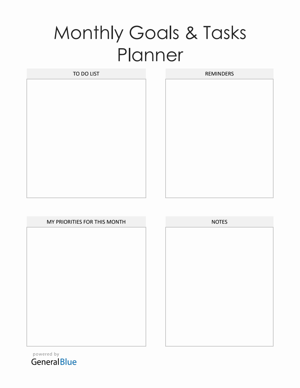 Printable Monthly Planner in PDF (Minimalist)