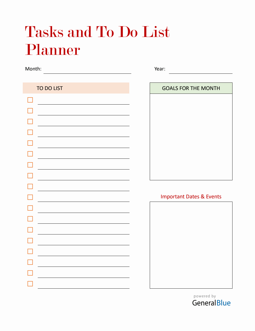Free Basic Planner PDF Template