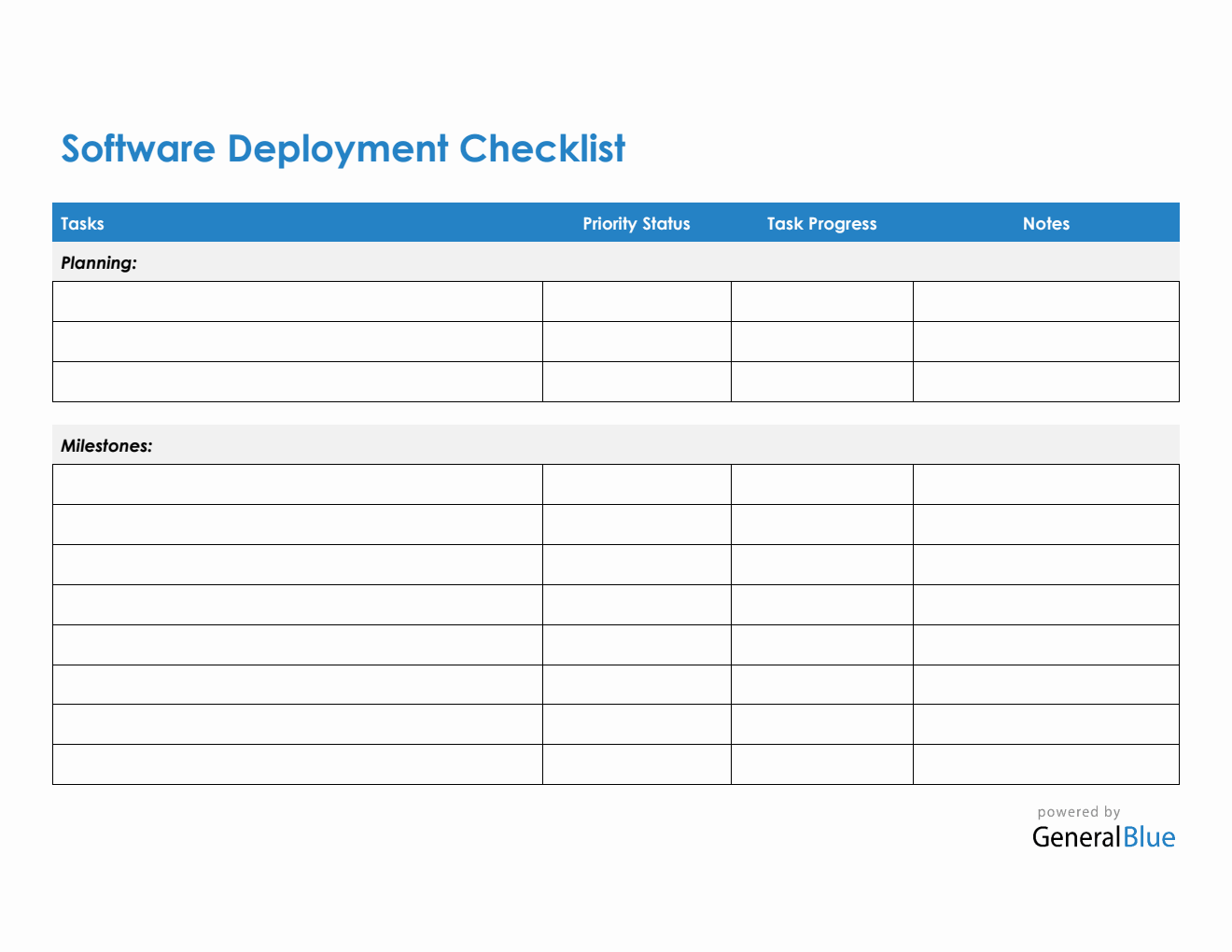 Software and System Deployment Checklist in Word