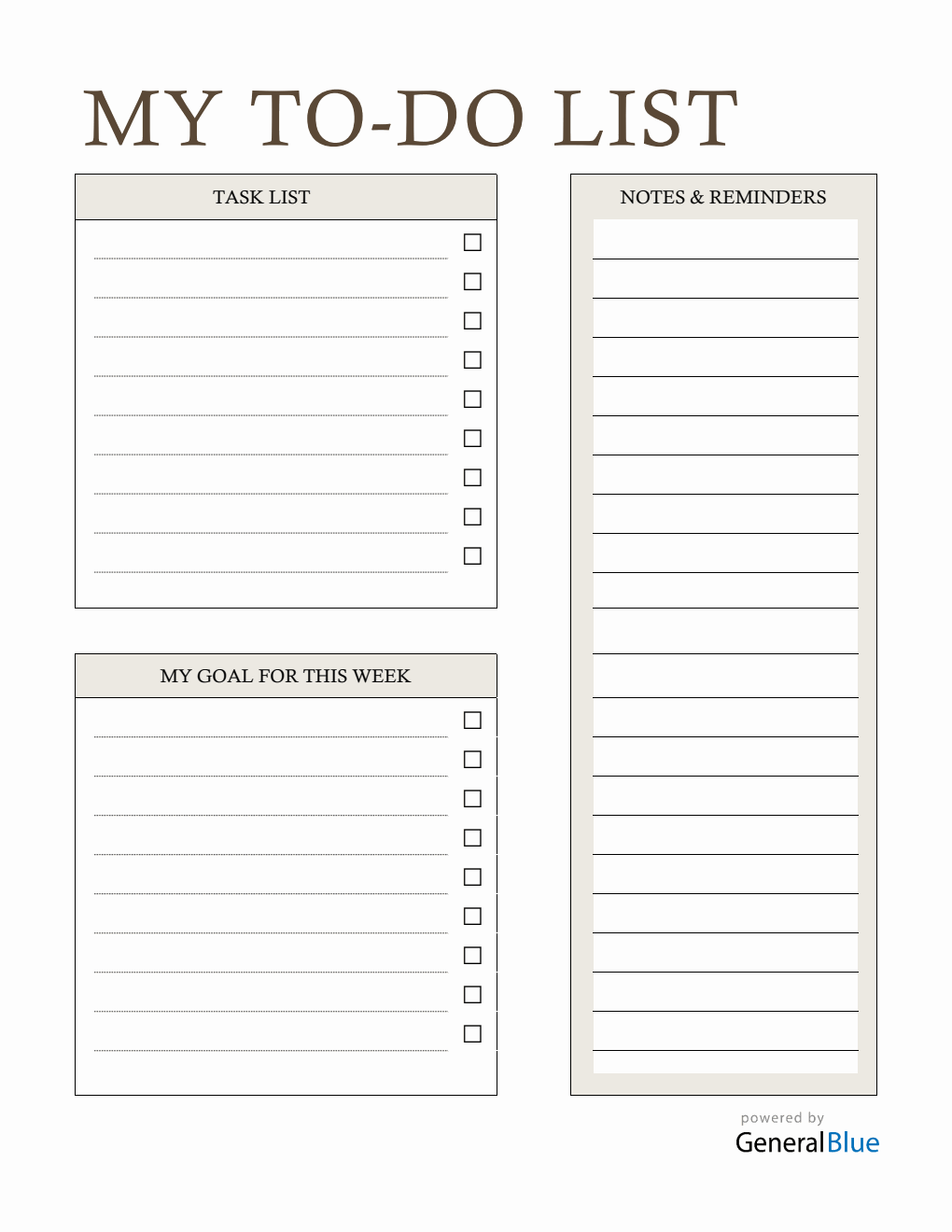 Free Customizable To Do List Template (Word Version)