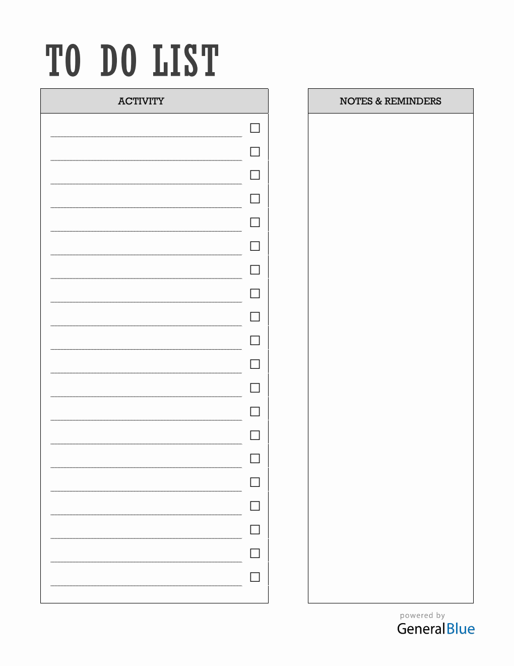 Free PDF To Do List Template - Editable