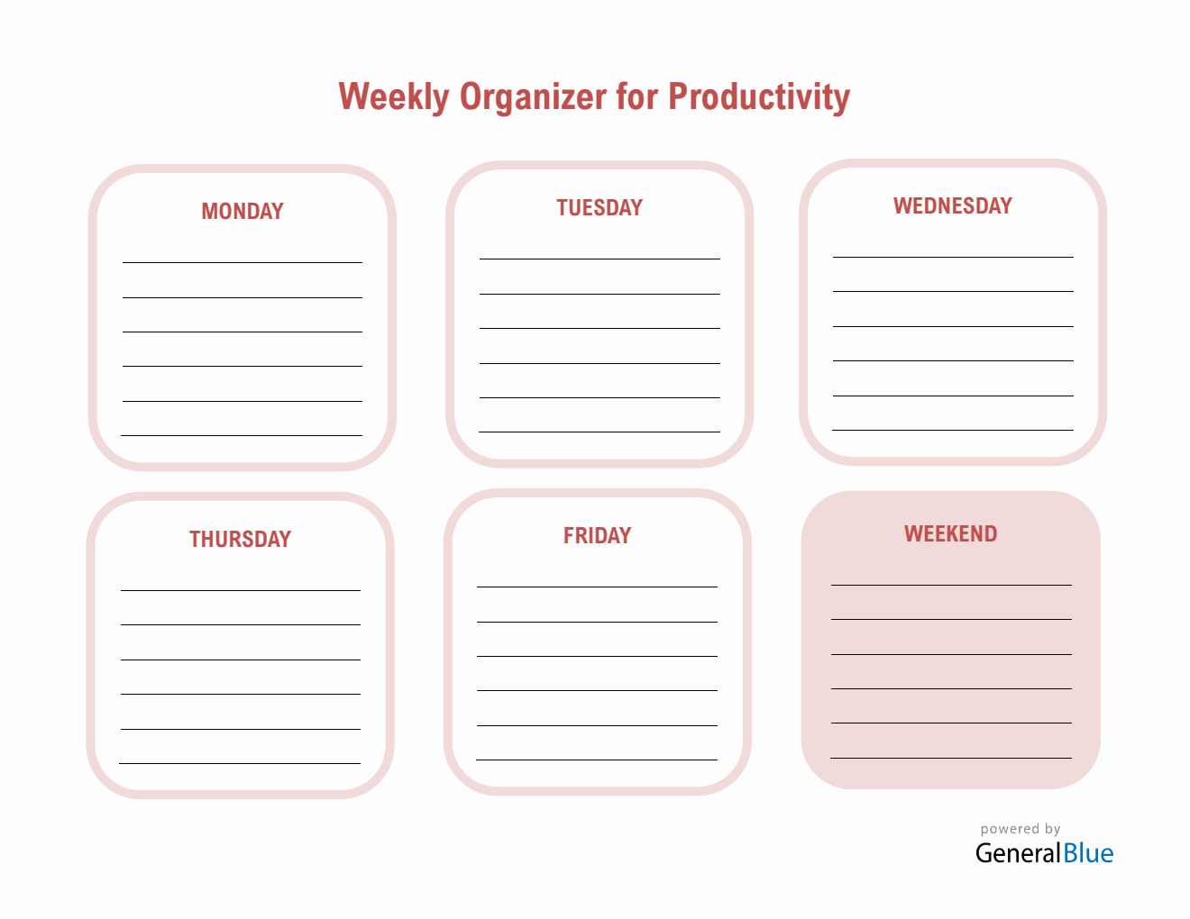 Editable Weekly Calendar Template in Word Format