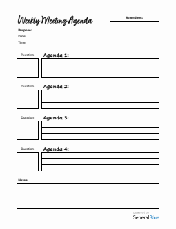 Weekly Meeting Agenda Template | Free Word Download