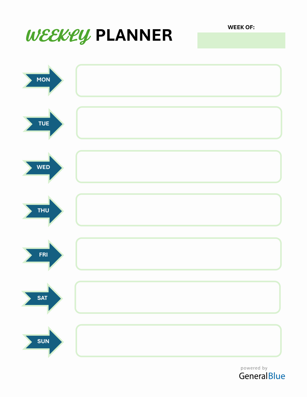 Free Weekly Planner | Blank PDF Template