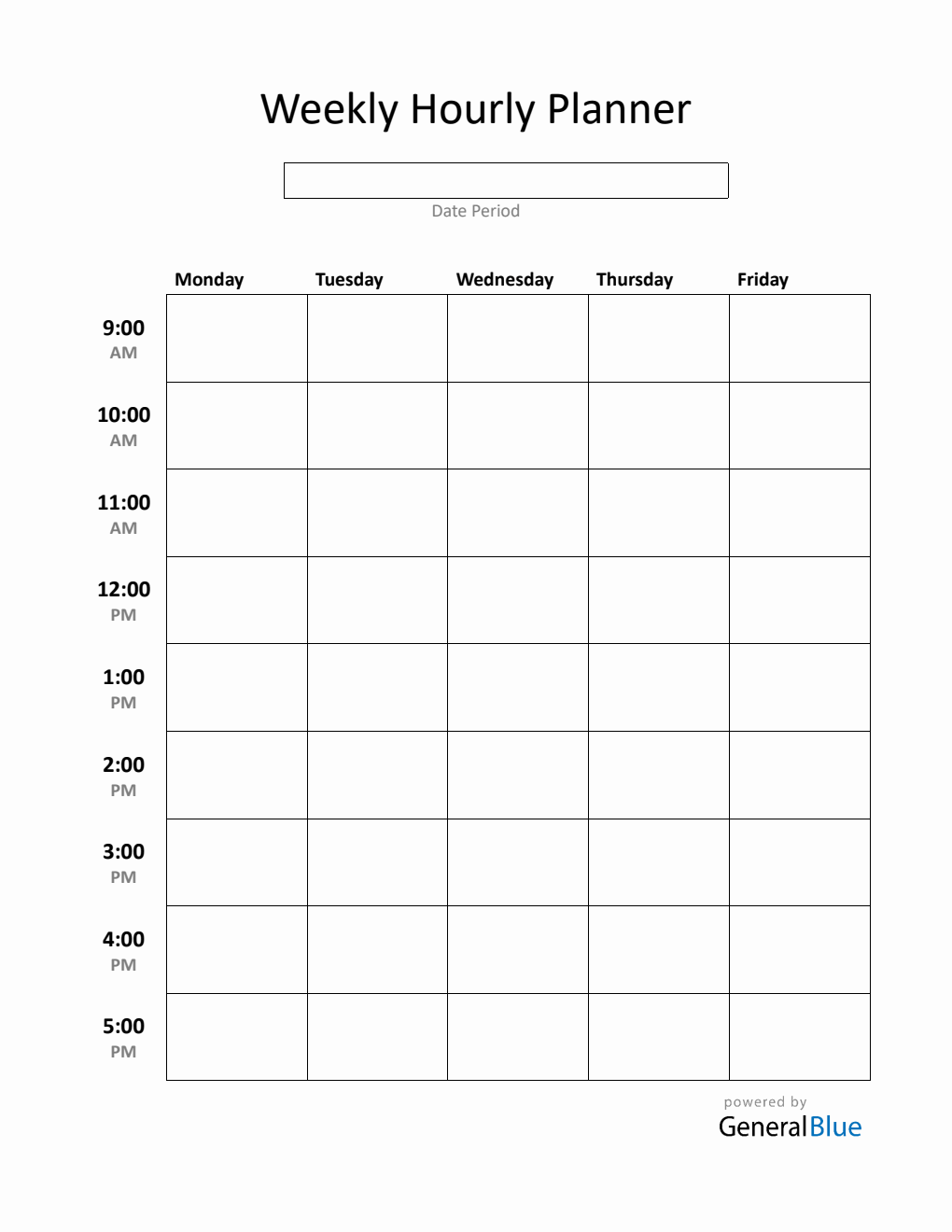 Weekly Schedule Template Word (Printable)